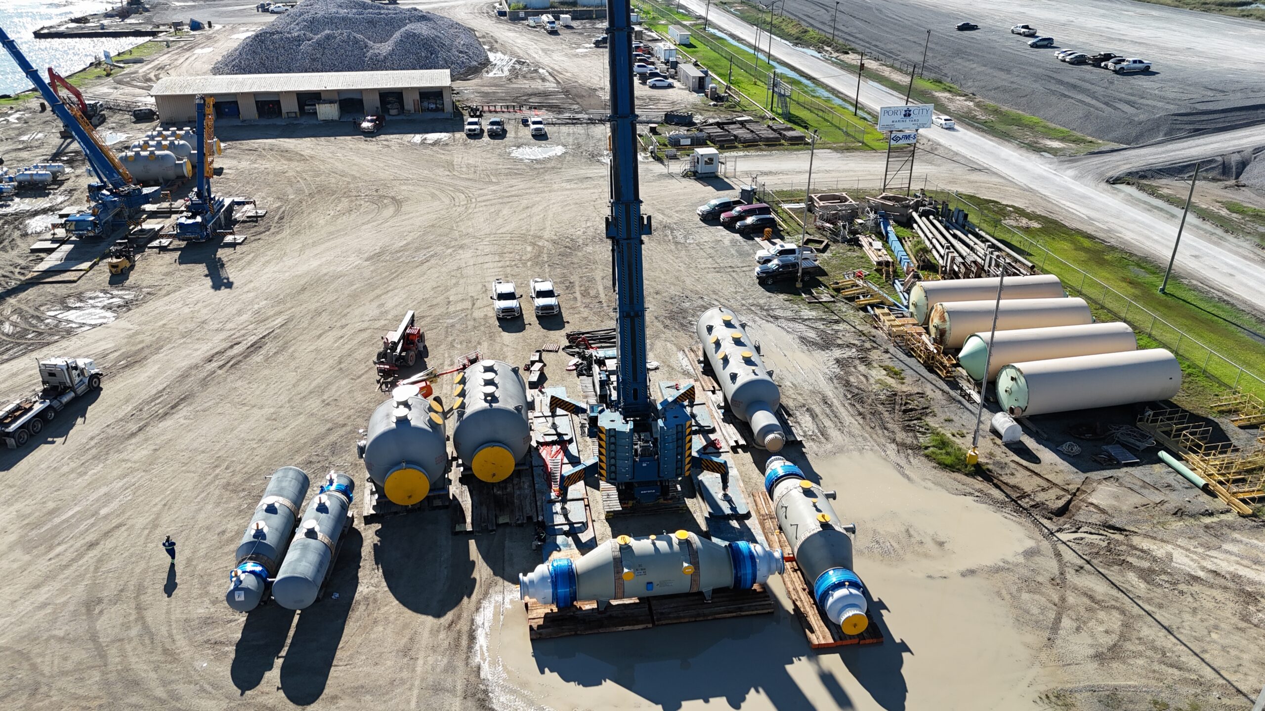 Equipment staging and mobilization support | Industrial logistics Sabine Pass